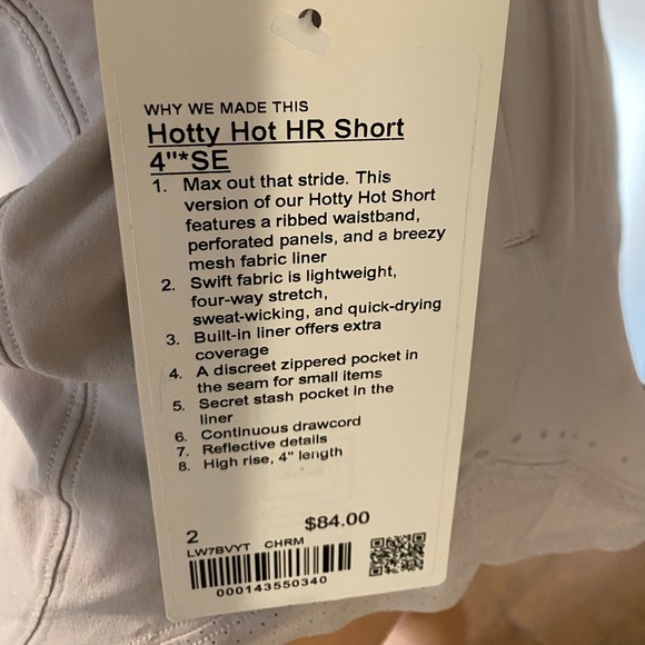 BRAND NEW LULULEMON SHORTS 4” SIZE 2 - Picture 3 of 3